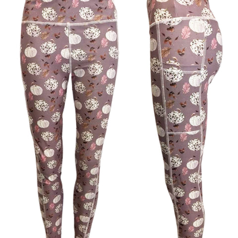 Designer Pumpkin Pocket Leggings