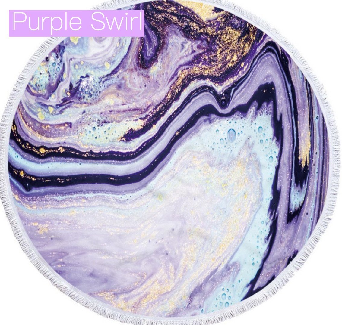 Geode Round Microfiber Beach Blanket