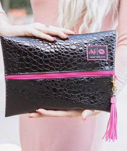 Makeup Junkie Bag - Midnight Gator (Mini)