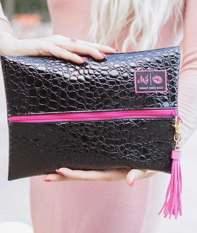 Makeup Junkie Bag - Midnight Gator (Mini)