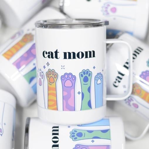 Cat Mom Stainless Travel Mug
