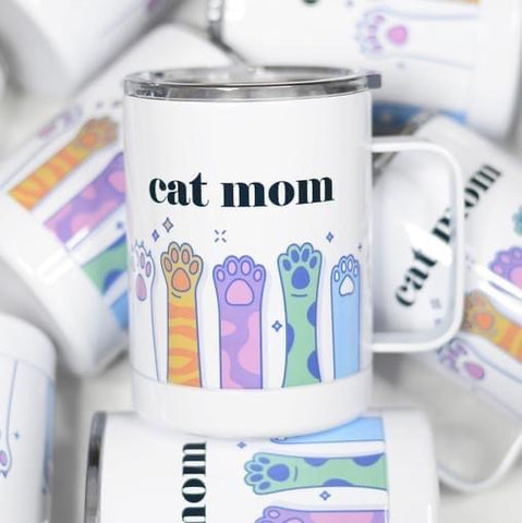 Cat Mom Stainless Travel Mug