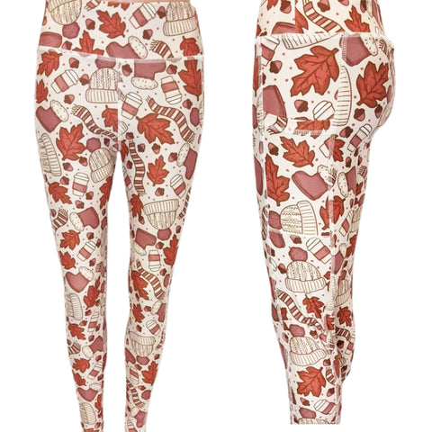 Autumn Cozy Pocket Leggings