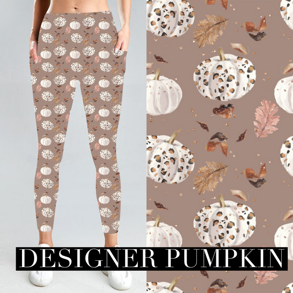 Designer Pumpkin Pocket Leggings