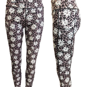 Daisy Leopard Pocket Leggings