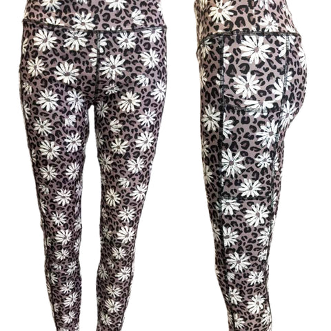 Daisy Leopard Pocket Leggings