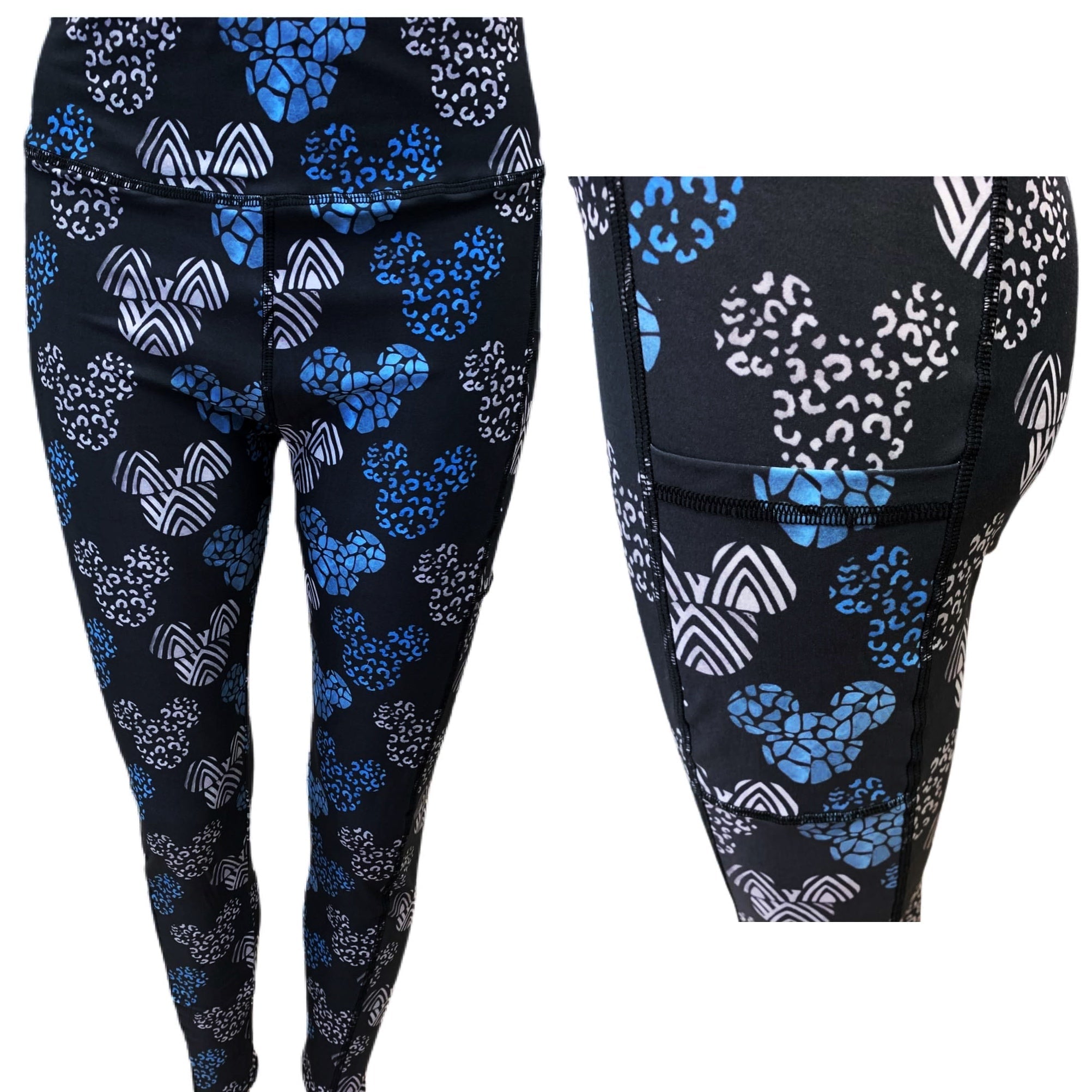 Blue Steel Mouse Pocket Leggings - PREORDER
