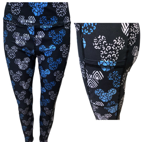 Blue Steel Mouse Pocket Leggings - PREORDER