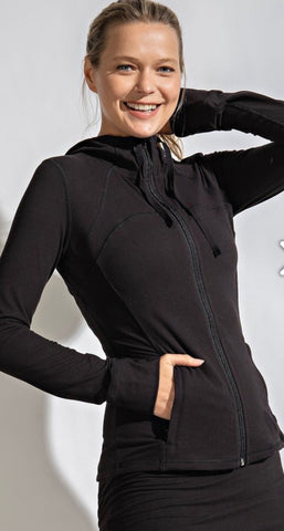 Buttery Soft Zip-Up Fitted Hoodie