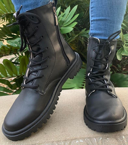 Black Combat Boot