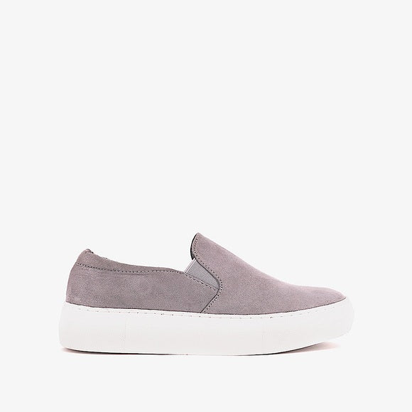Grey Suede Slip On