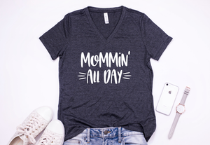 Mommin All Day Charcoal Graphic Tee (ships in 1-2 weeks as these are made when ordered)